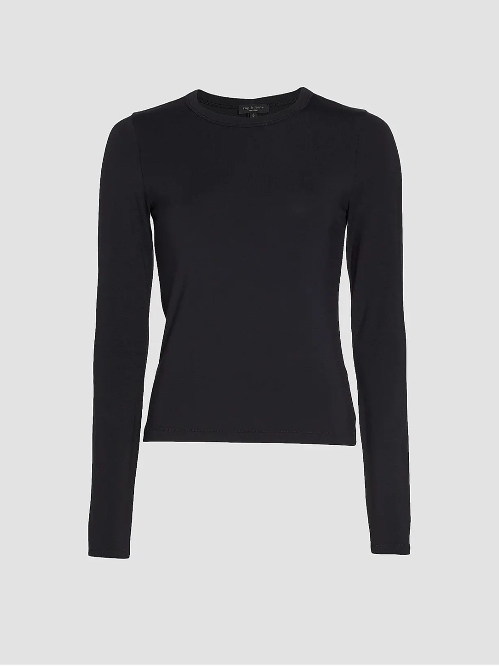 rag & bone Black Long-Sleeve Crewneck Top
